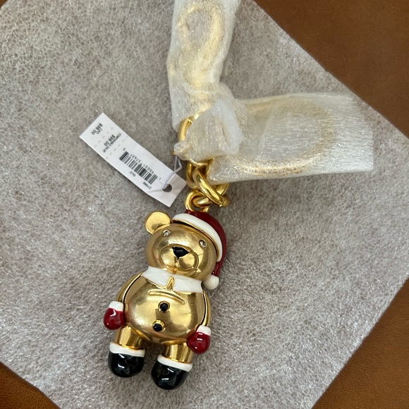 Coach Santa Bear Bag Charm - Picture 6 of 9
